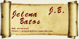 Jelena Batos vizit kartica